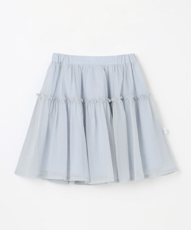 組曲 KIDS 【150-160㎝】シアーチェック スカート サックスブルー系