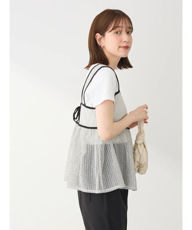 Green Parks シアーラメキャミビスチェ Ecru