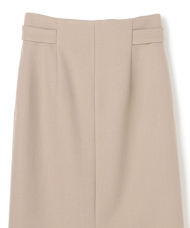 BEIGE， 【VERY NaVY12月号掲載】BUNNELL / ウールハイウエストタブボタンスカート L.Taupe