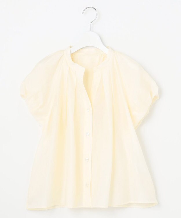 23区 S 【SLOW/一部店舗限定】ブライトヴィンテージクロス タック ブラウス アイボリー系