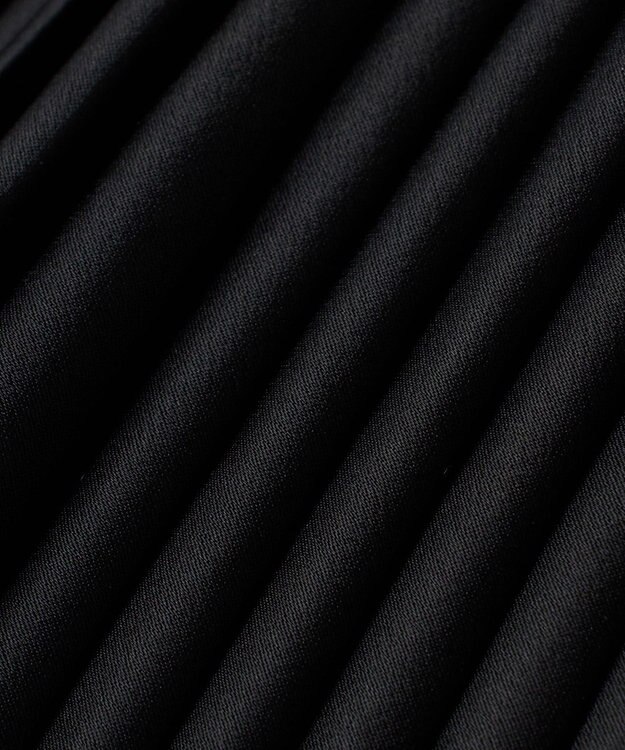 23区 L 【エステータ】ドレープサテン プリーツブラウス ブラック系