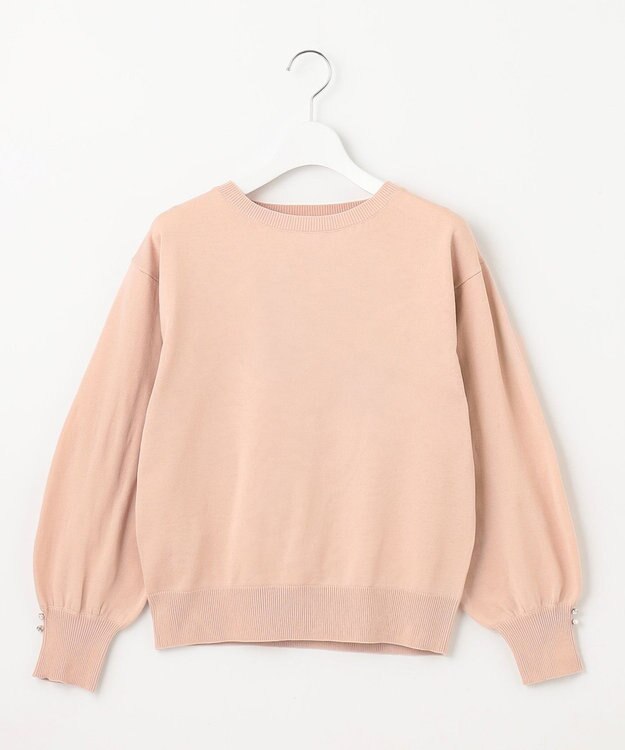 Feroux 【洗える】ビジューポイント ニット ピンク系