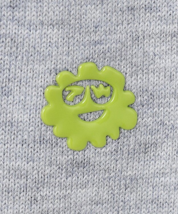 PW CIRCULUS 【MEN】【洗える】ロゴ ラグランスリーブ クルーネック ニット ライトグレー系