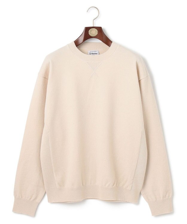 J.PRESS MEN リジットカシミア クルーネックニット アイボリー系