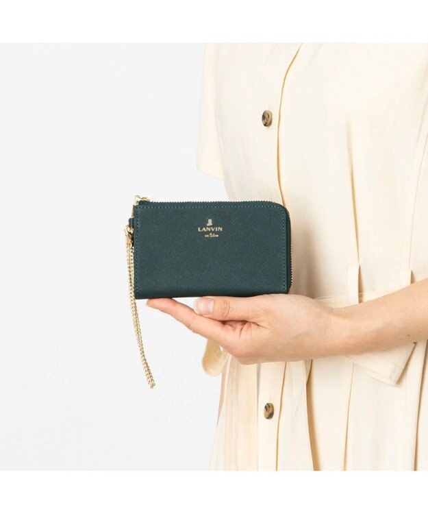 LANVIN en Bleu リュクサンブール フラグメントケース ディープグリーン