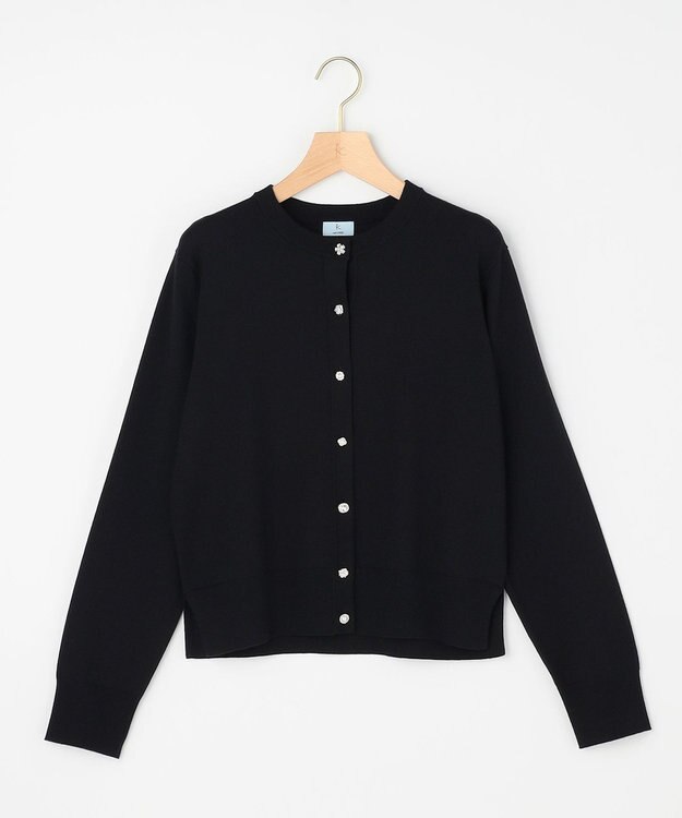 組曲 【先行予約】アトランダムビジューボタンカーディガン ブラック系