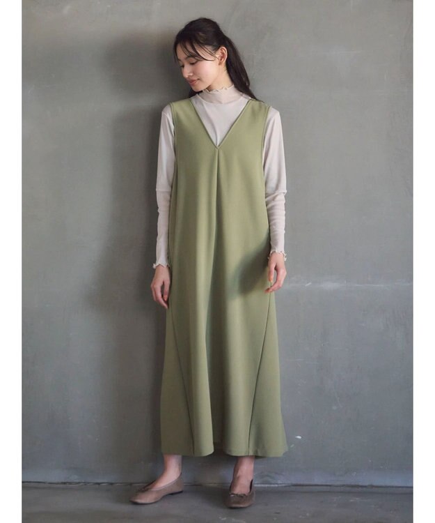Green Parks ・ＲＡＹ　ＣＡＳＳＩＮ　Ｖネックジャンスカ Khaki
