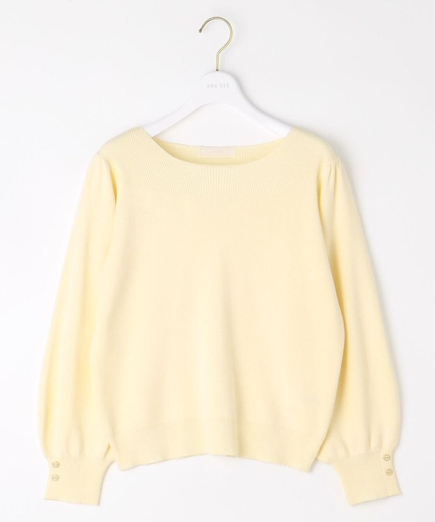 ANY SIS 【洗える】フラワーモイスチャー ニット ミモザ