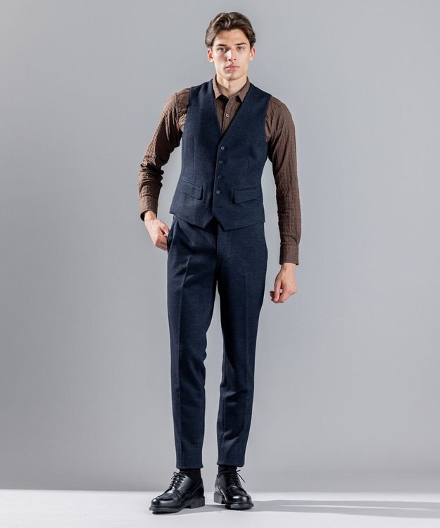 JOSEPH HOMME トリックジャガード　レギュラーカラーシャツ キャメル系