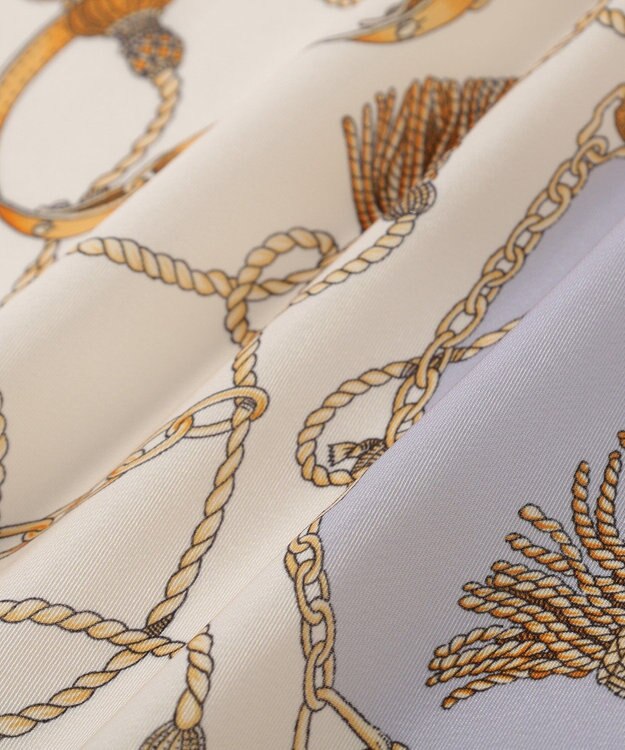 Green Parks リングＳＥＴタッセル柄スカーフ Light Gray