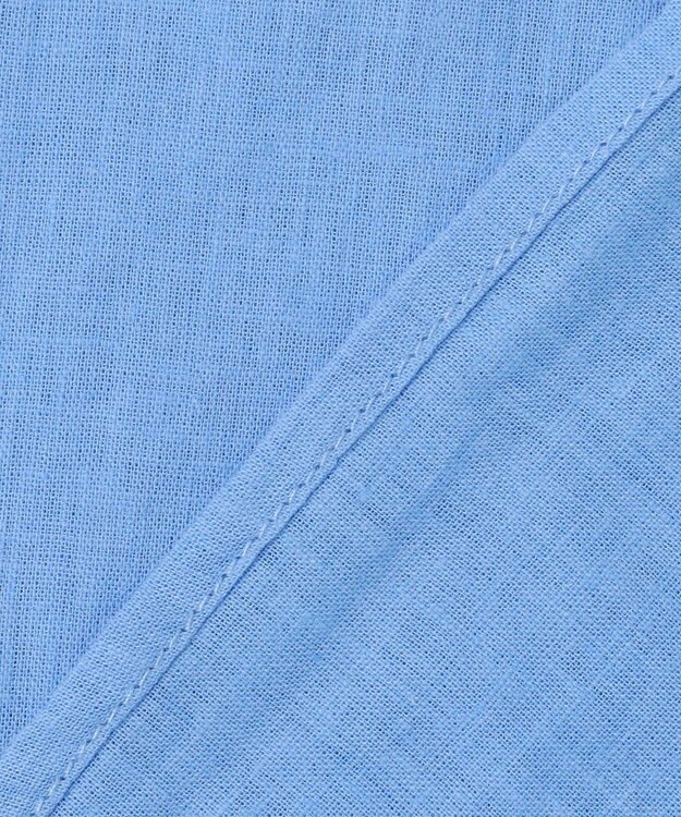 ANY ヨーロピアンリネンハーフスリーブシャツ ブルー