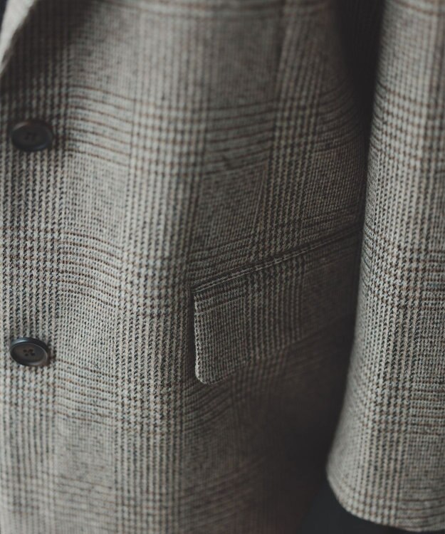 #Newans 【高山都さんコラボ】オーバーサイズテーラードジャケット ベージュチェック