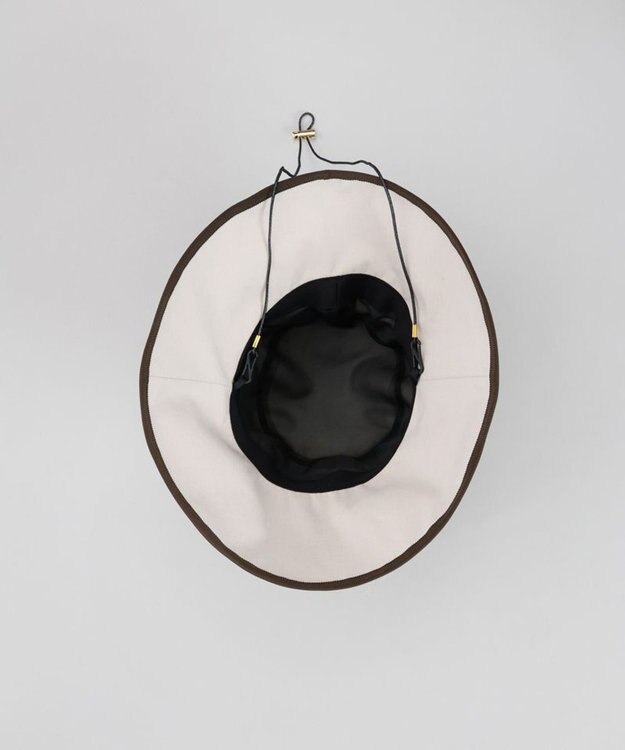 AURORA 【 Beaurance （ビューランス）】サマーシールド リボン中つばクロッシェハット ライトベージュ