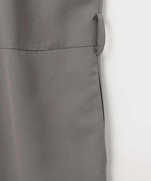 Feroux 【洗える】ショルダーフリル オールインワン グレー系