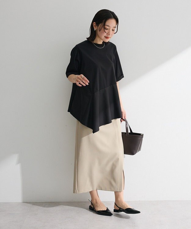 Green Parks 華やぎカットソー（アシメヘム） Off White