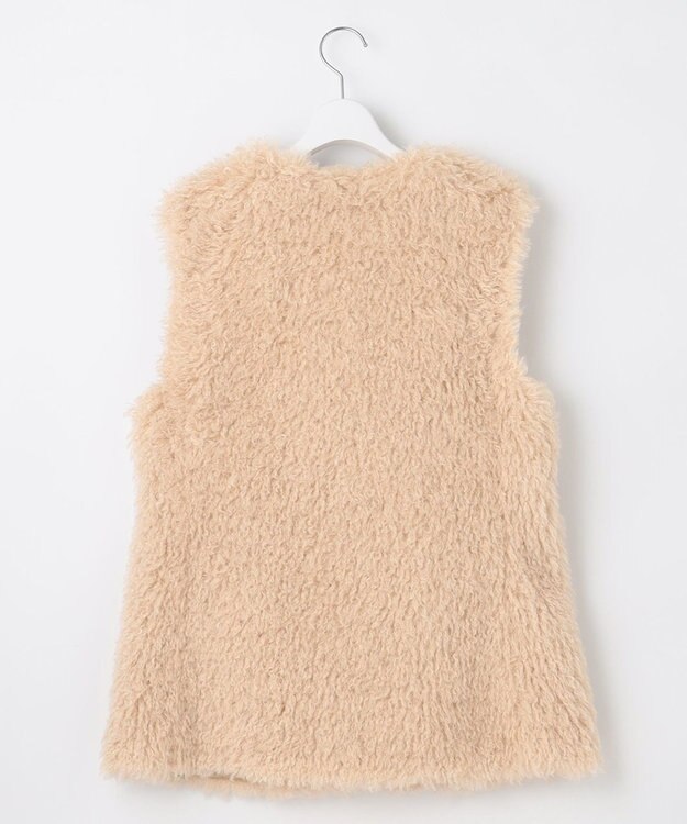 自由区 S 【カタログ掲載・Premium Collection】エコカシミヤファー ジレ シャンパンベージュ