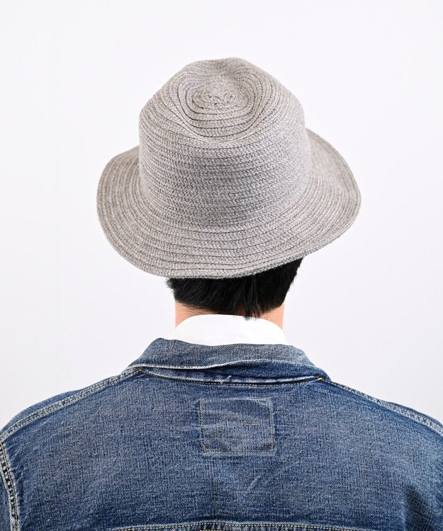 石田製帽 ウールニットブレード　中折れハット グレー