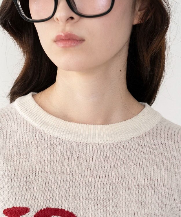 WEGO 【洗える】グラフィックニットBIGプルオーバー 柄8