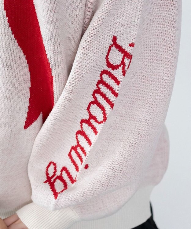 WEGO 【洗える】グラフィックニットBIGプルオーバー 柄8