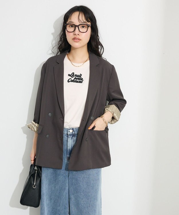 CRAFT STANDARD BOUTIQUE Ｗテーラードジャケット Dark Gray