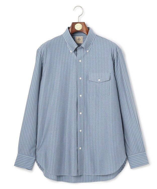 J.PRESS MEN 【KANEMASA JERSEY】ストライプボタンダウン シャツ ダルブルー系1