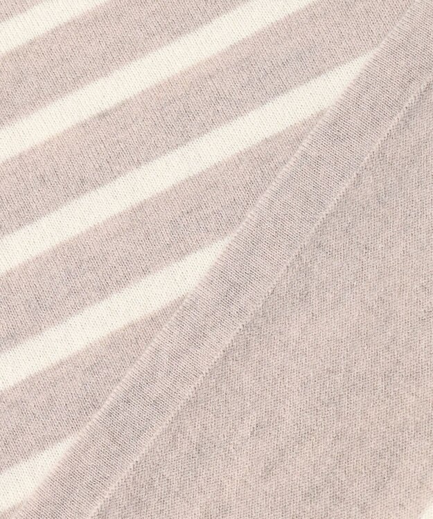 J.PRESS LADIES S 【洗える】SEMI WORSTED WOOL バスクボーダー ニット ベージュ系1