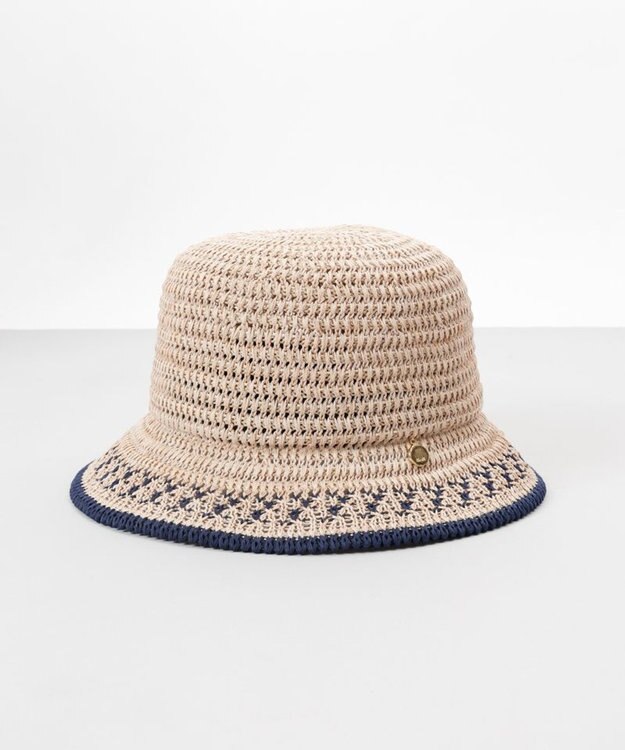 AURORA 【 LANVIN en Bleu （ランバン オン ブルー）】手編み風サーモダウンハット ベージュ