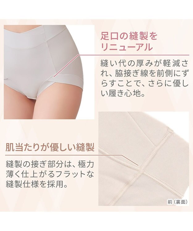 BRADELIS New York 【BRADELIS NewYork peace】　綿混楽々ハイウエストショーツ パールグレージュ