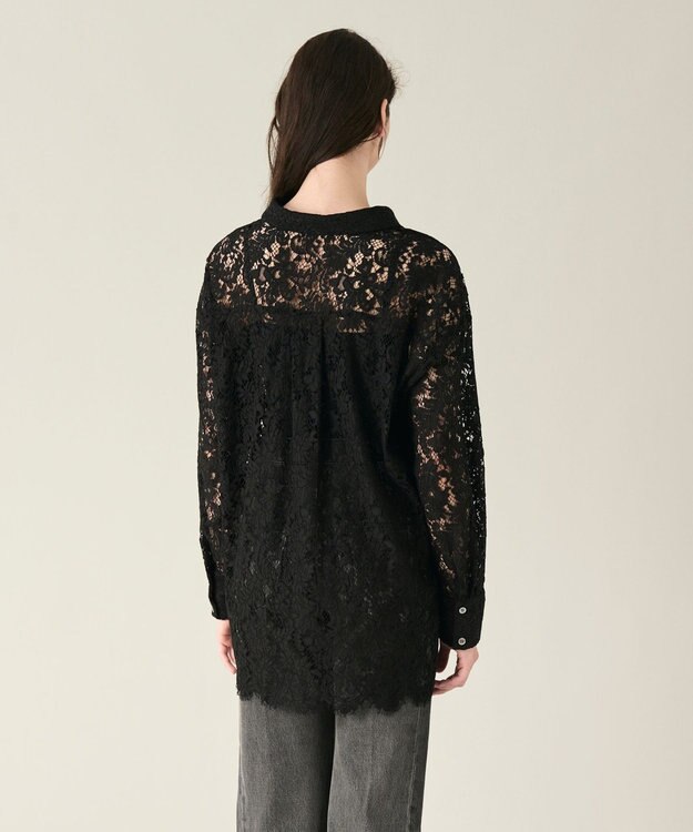 GRACE CONTINENTAL コードレースオーバーシャツ ブラック