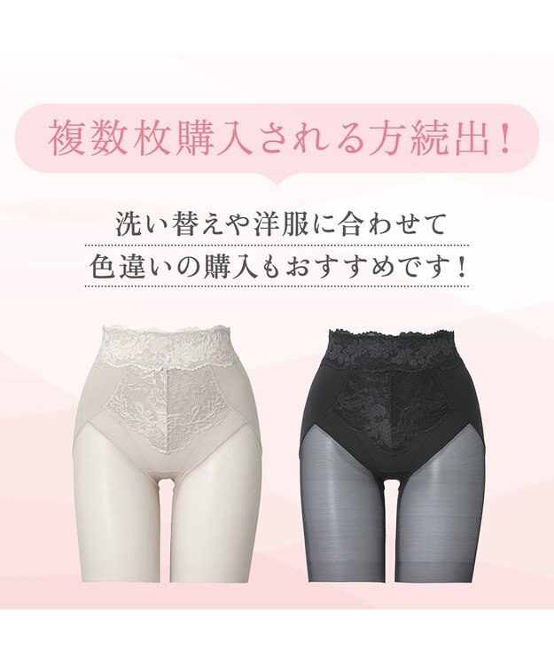 BRADELIS New York 【BRADELIS NewYork peace】おしりPラインレーシーロングショーツ23 パールグレージュ