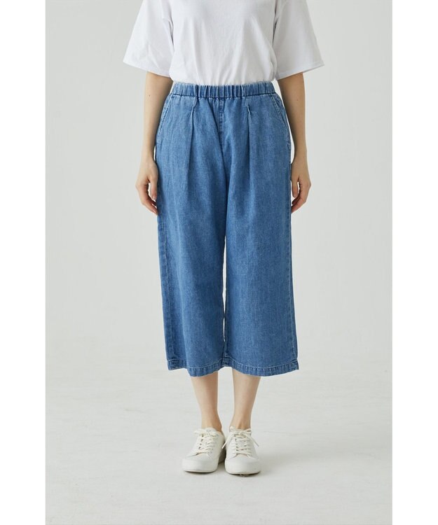 caqu FS linen cropped wide pants クロップド丈 リネンワイドイージーパンツ 3years
