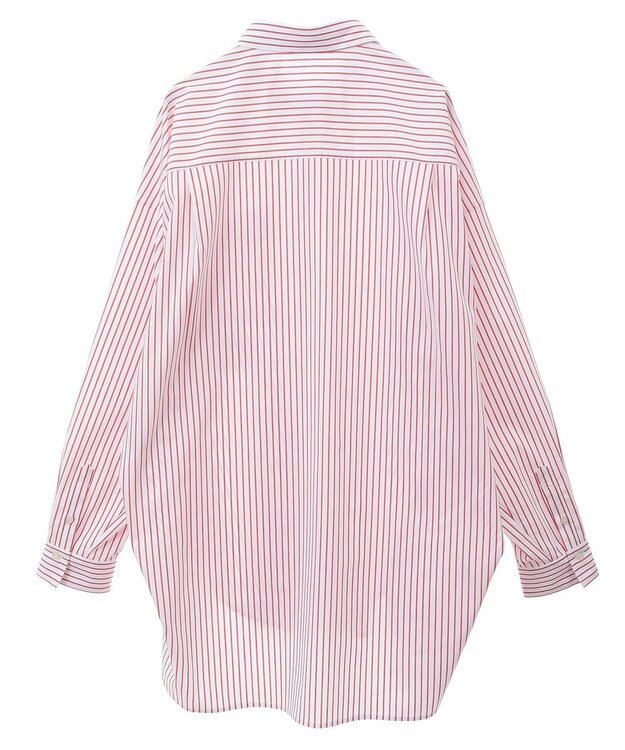 AMERICAN HOLIC イージーケア配色ポイントロングシャツ Stripe Red