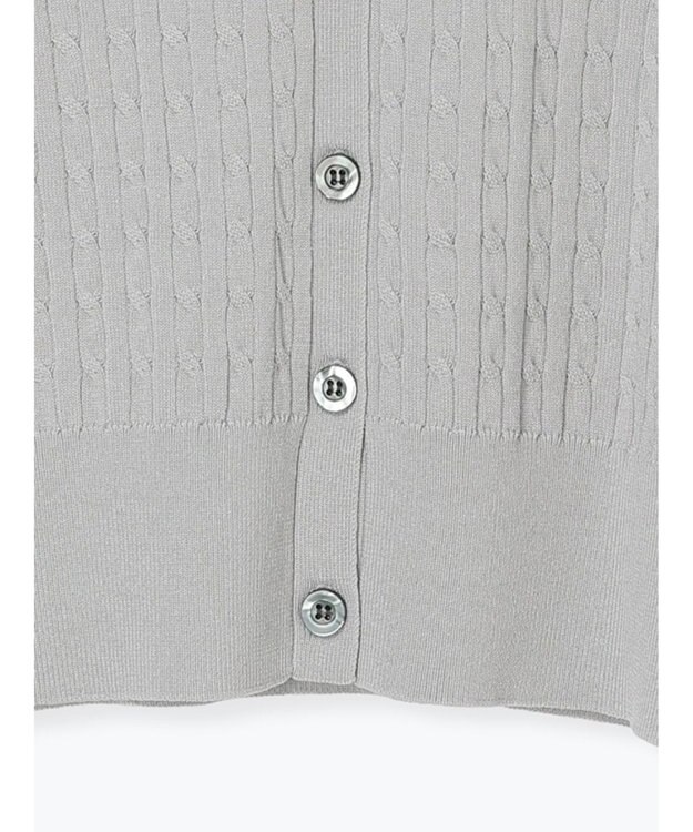 Te chichi ミニケーブル刺繍Vネックカーディガン グレー
