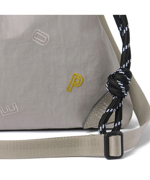 PELLE BORSA 巾着ミニショルダー Wrinkle リンクル 6522 ライトグレー