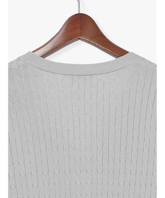 Te chichi ミニケーブル刺繍Vネックカーディガン グレー