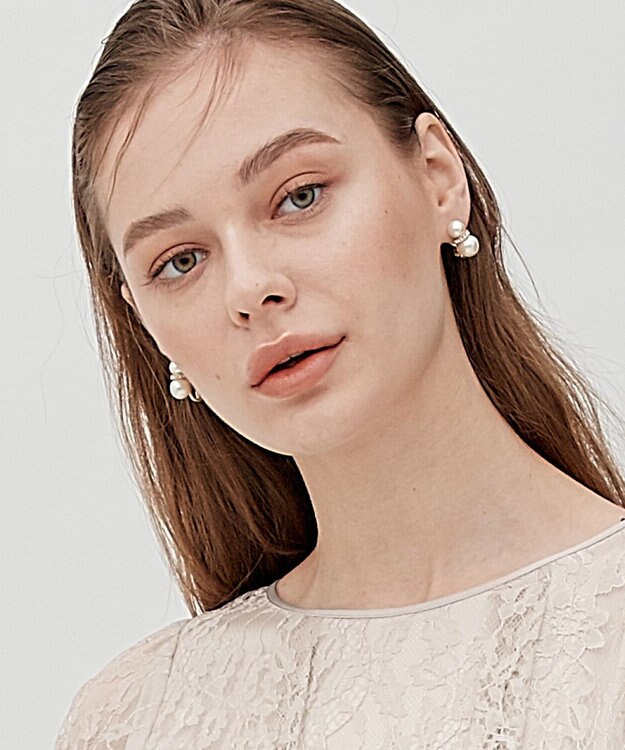 23区 【APPLAUDIR】ダブルパール イヤリング ゴールド系