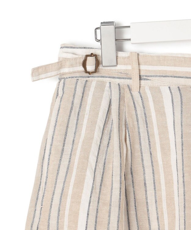 J.PRESS YORK STREET 【WOMEN】コットンリネン　ハーフパンツ ベージュ系1