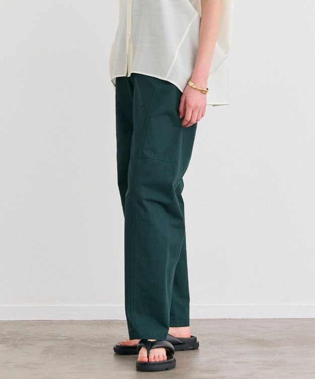 BEIGE， 【洗える】GAZANIA / コットンチノカービーパンツ Forest Green