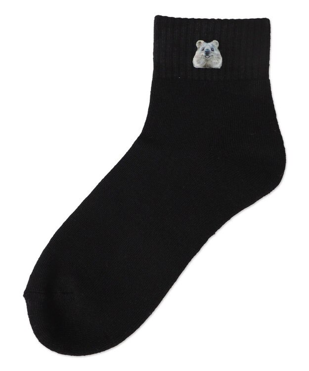 WEGO アニマルプリントショートソックス ブラック