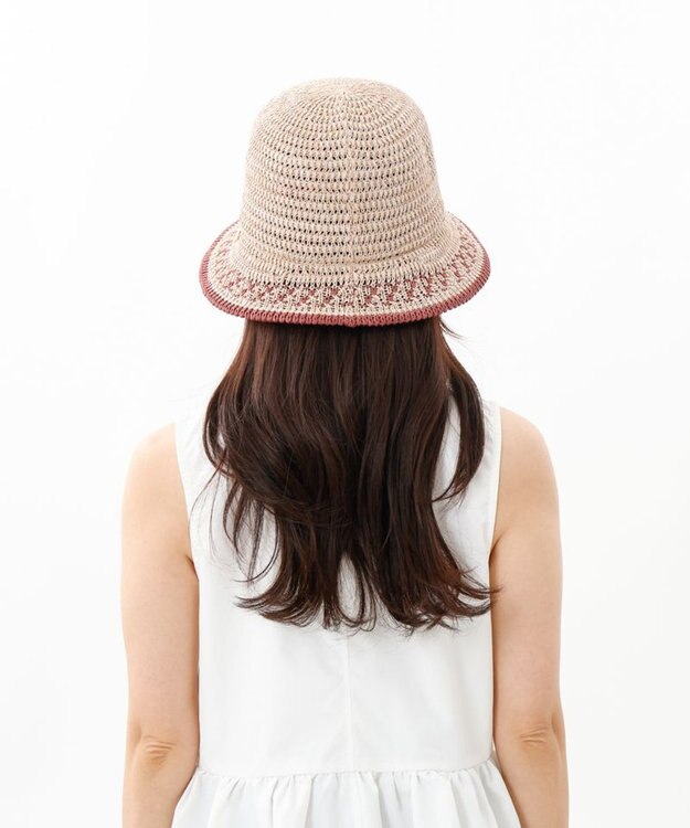 AURORA 【 LANVIN en Bleu （ランバン オン ブルー）】手編み風サーモダウンハット ライトベージュ