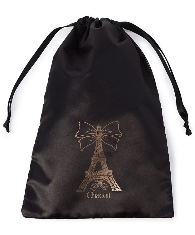 Chacott エッフェル半メッシュ巾着M ブラック