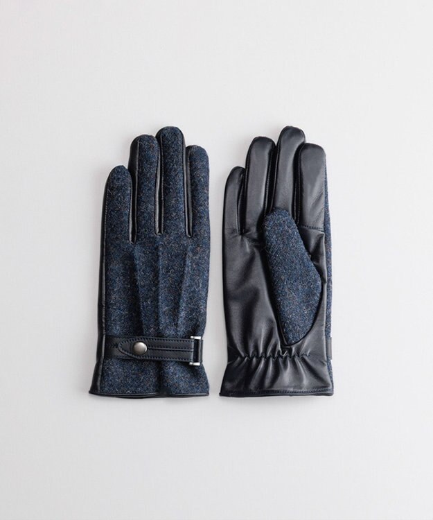 ORuKuBET Harris Tweedグローブ(MEN)【日本製・タッチパネル対応】 ネイビー3