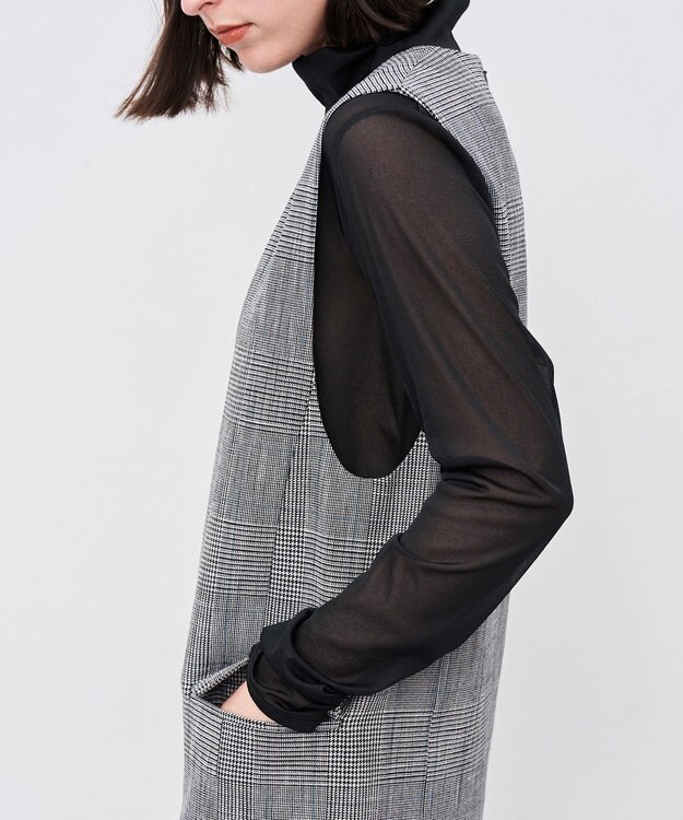 uncrave グレンチェック ワンピース グレーチェック