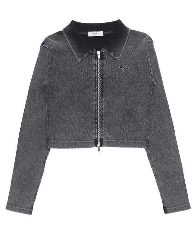 WEGO ヴィンテージライクWZIPトップス スミクロ