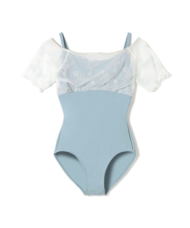 Chacott ハーフスリーブレオタード ターコイズブルー