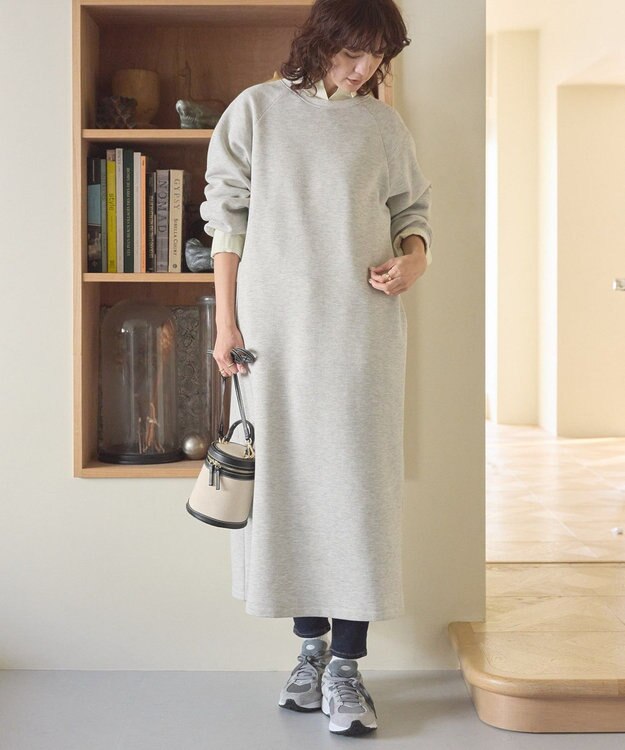 AMERICAN HOLIC ラメスウェットワンピース Light Gray Mixture