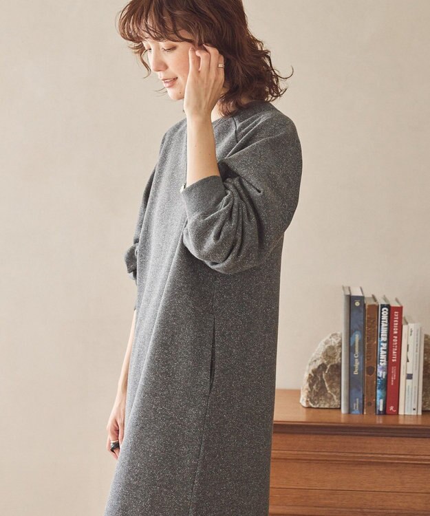 AMERICAN HOLIC ラメスウェットワンピース Charcoal Gray