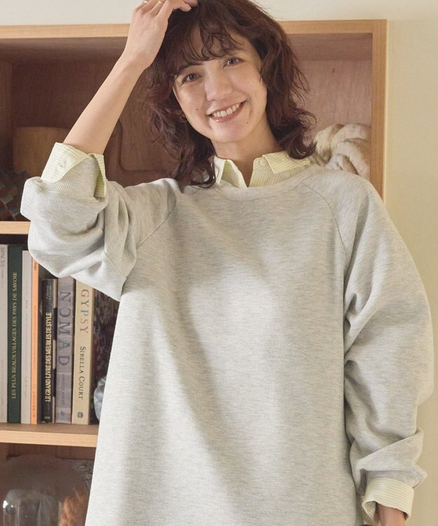 AMERICAN HOLIC ラメスウェットワンピース Light Gray Mixture