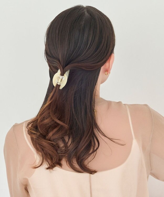 Phoebe マーブルハートバンスクリップ　ホワイト ホワイト