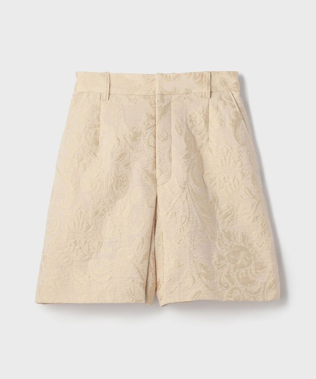 GRACE CONTINENTAL リーフジャガードショートパンツ ベージュ